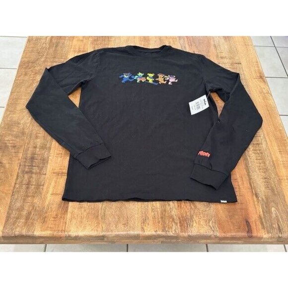 Teton Gravity Research Grateful Dead Black Long Sleeve Small Dancing Bears Shred - Picture 12 of 12